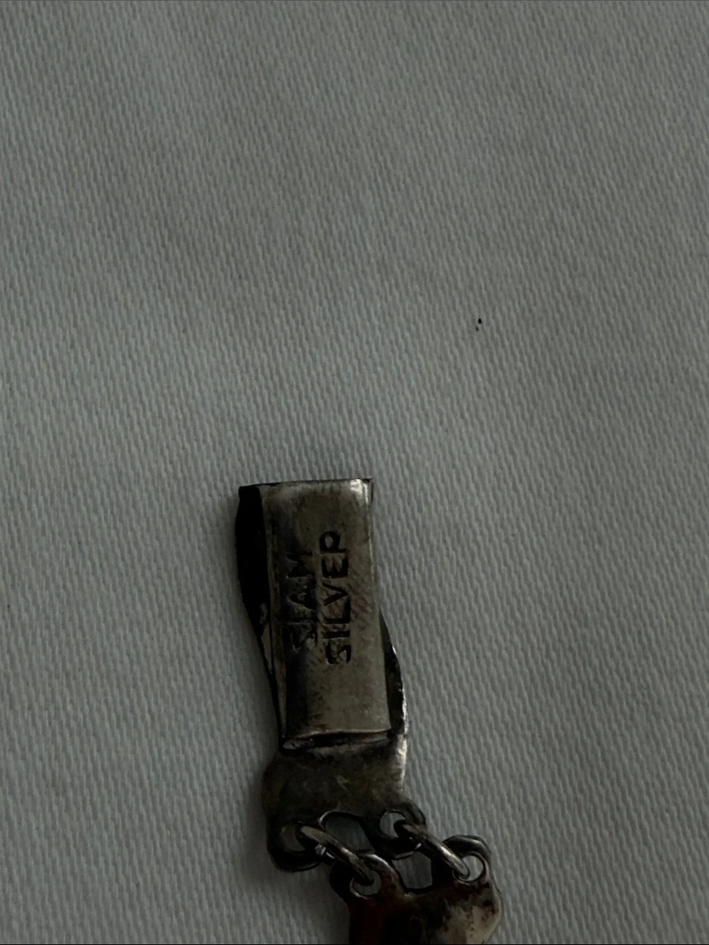 Siam Sterling Silver dancer black enamel Link Bracelet